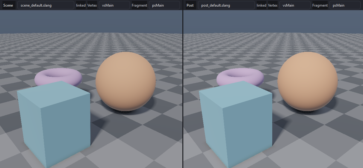 Focused Render Toy region with Scene and Post viewport consumers
